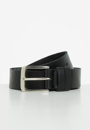 STAN Black Leather Belt